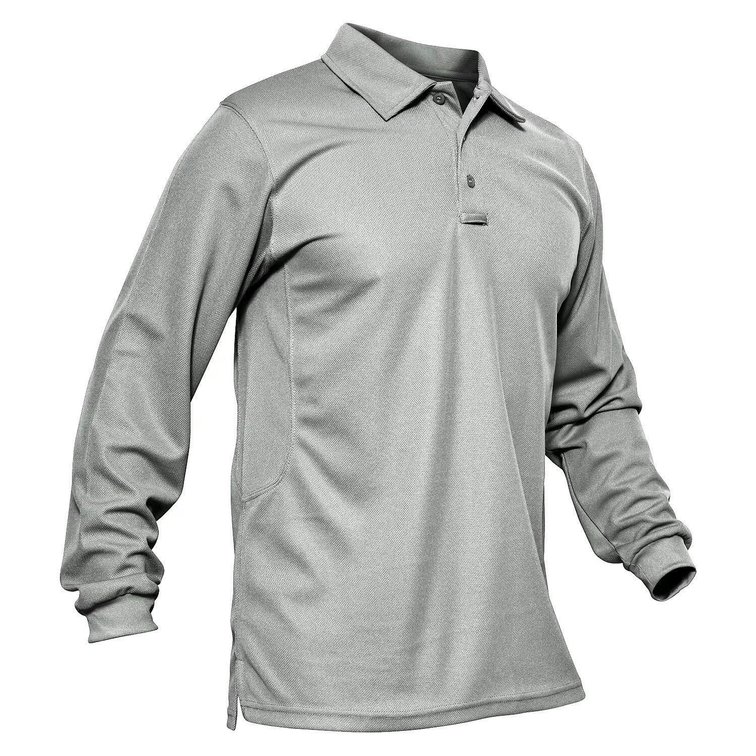 Men’s Long & Short Sleeve Polo Shirt Quick Dry Team Combat Casual Work Golf Tops