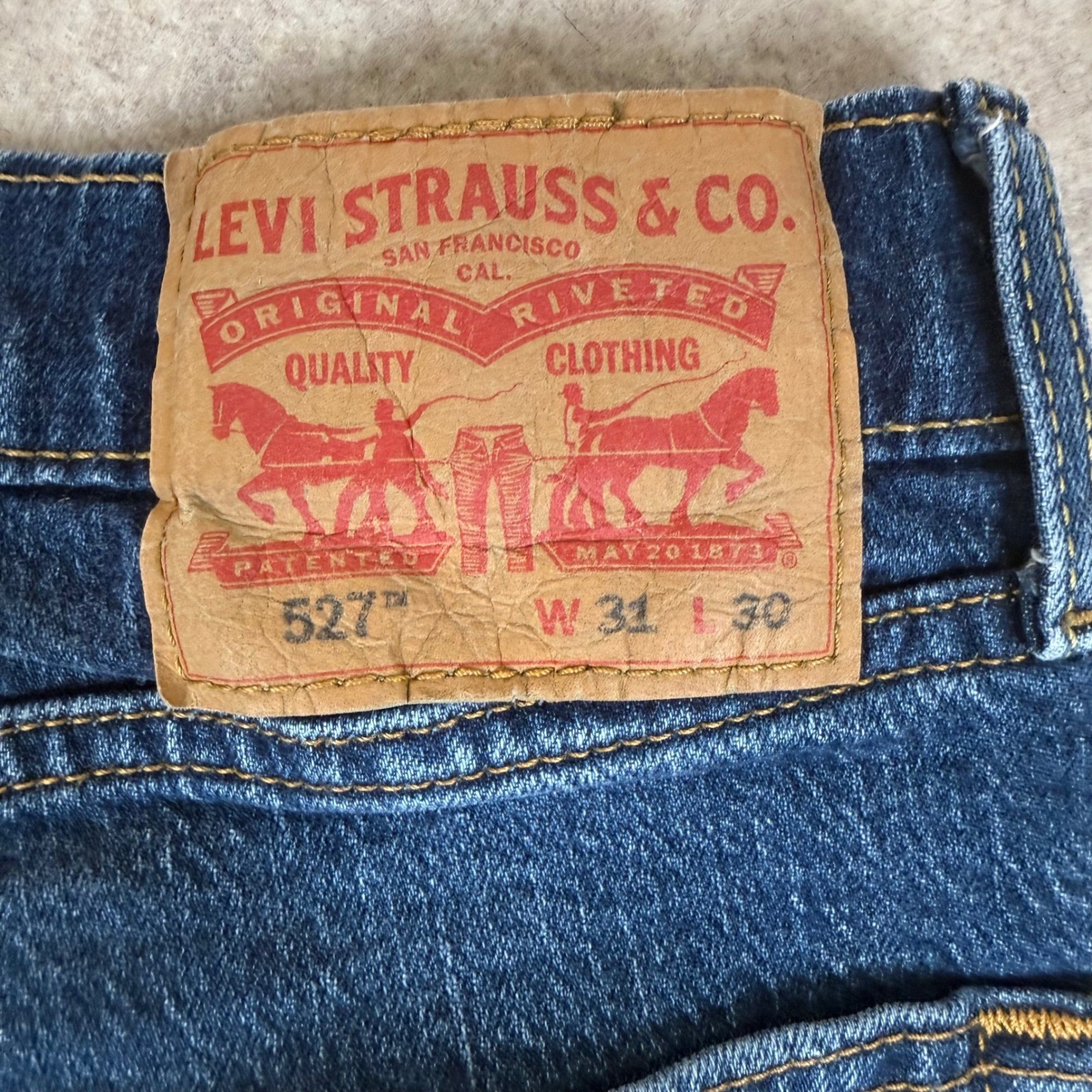 Levi’s 527 Slim Bootcut Jeans 31×30 Medium Wash Denim Blue Workwear
