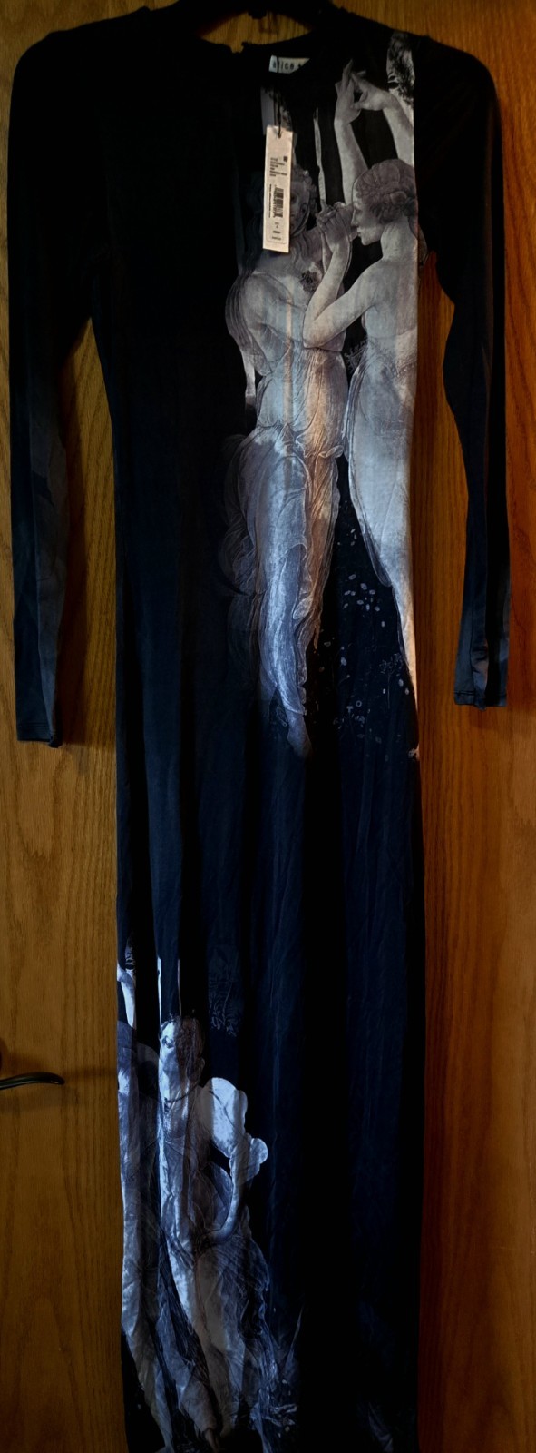 ALICE & OLIVIA ( 0 )DELORA RENAISSANCE FRESCO MAXI DRESS NWT MSRP$495