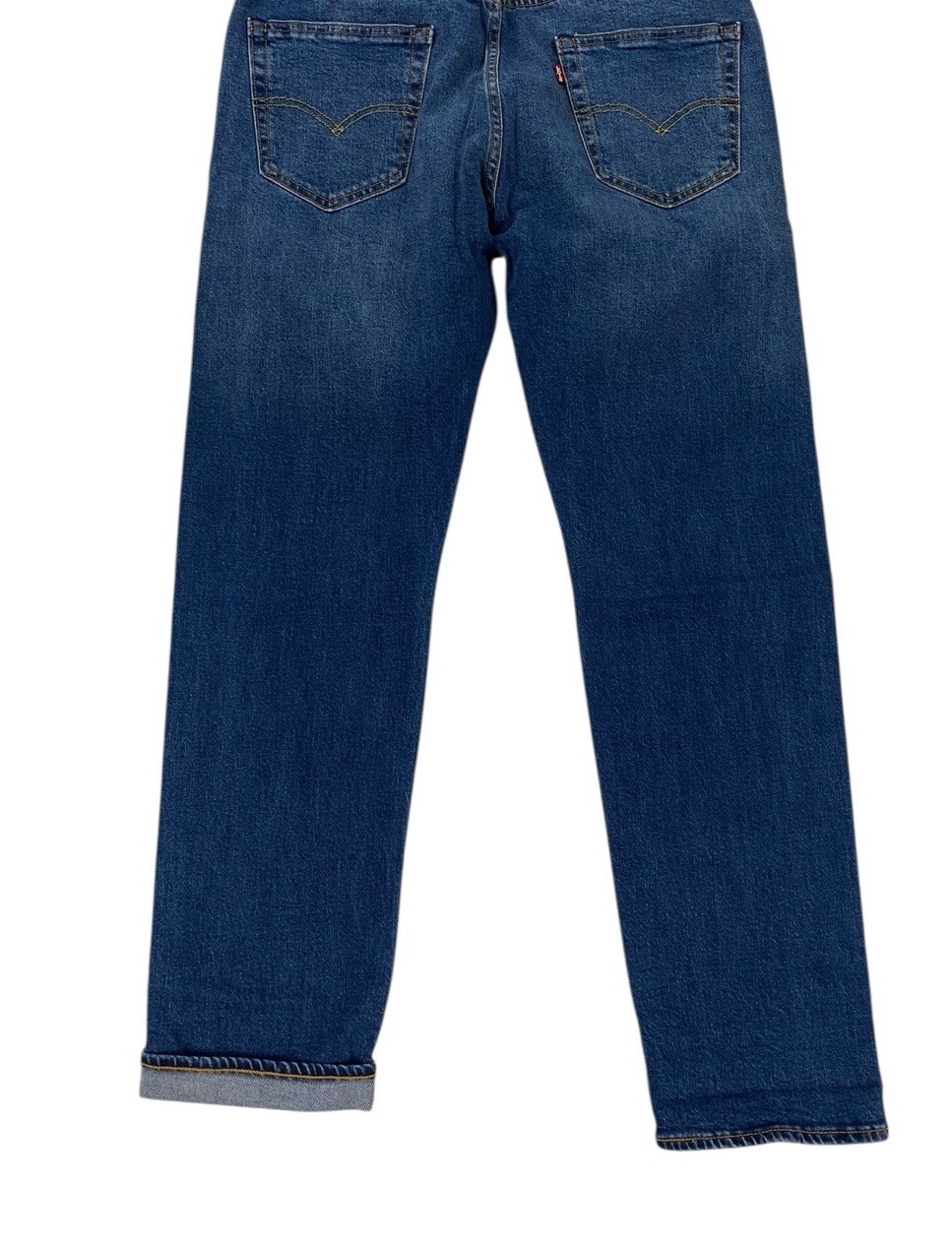 NEW Levi’s Strauss Premium 502 Taper Selvedge Medium Blue Mens Denim Jeans
