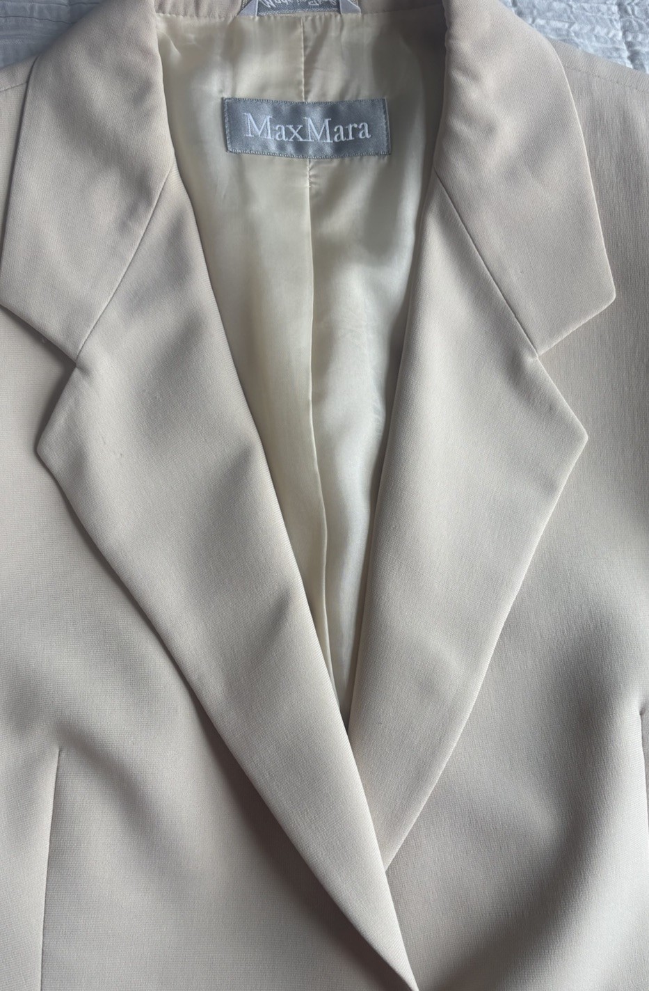 Max Mara One Button Jacket Crème Vintage
