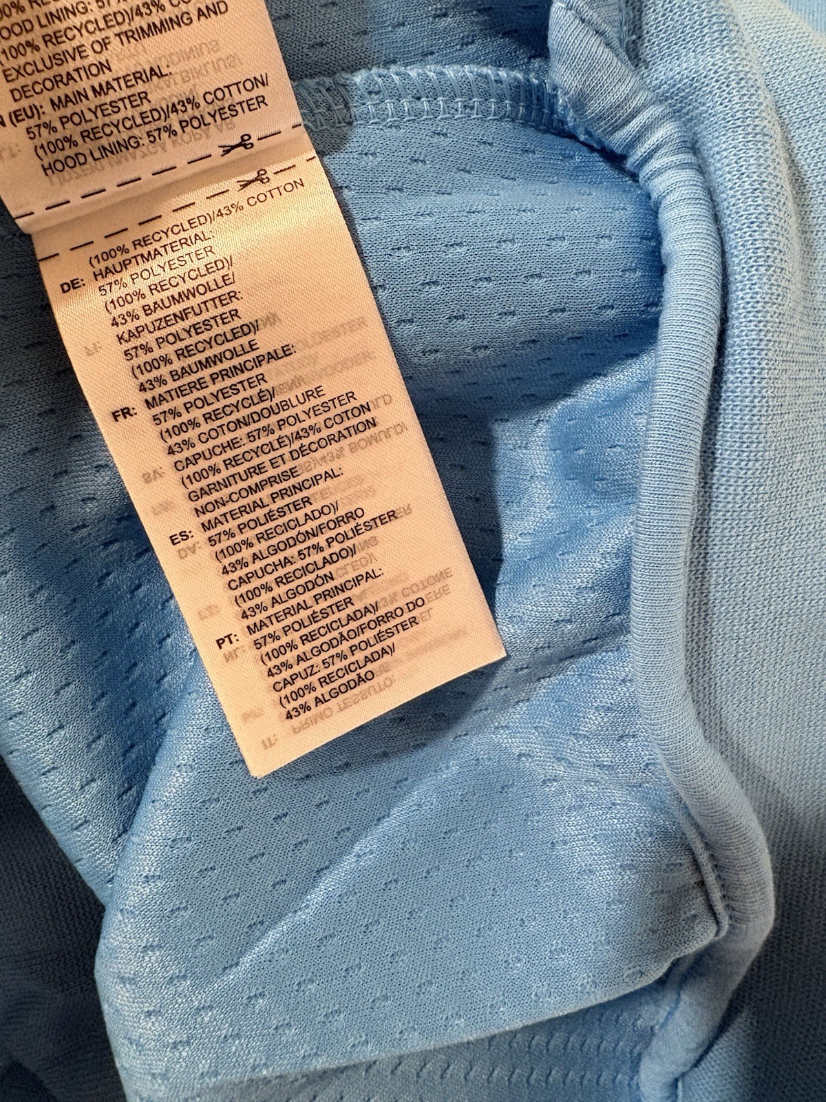 Adidas Messi ZNE Performance Hoodie Sweatshirt Blue KB2136 Kids Size L NWT