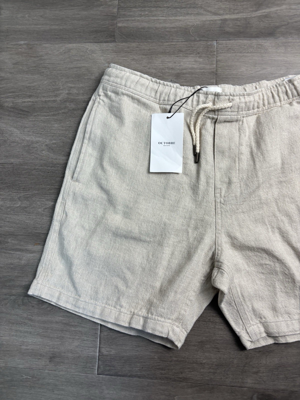 Octobre Éditions Men’s Short Priam Naturel Shorts Men’s Size 2xl Cotton Beige