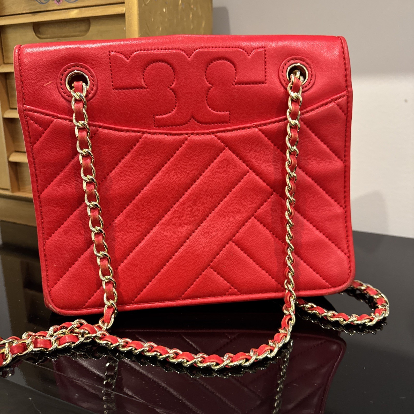Tory Burch Red Medium Shoulder Bag