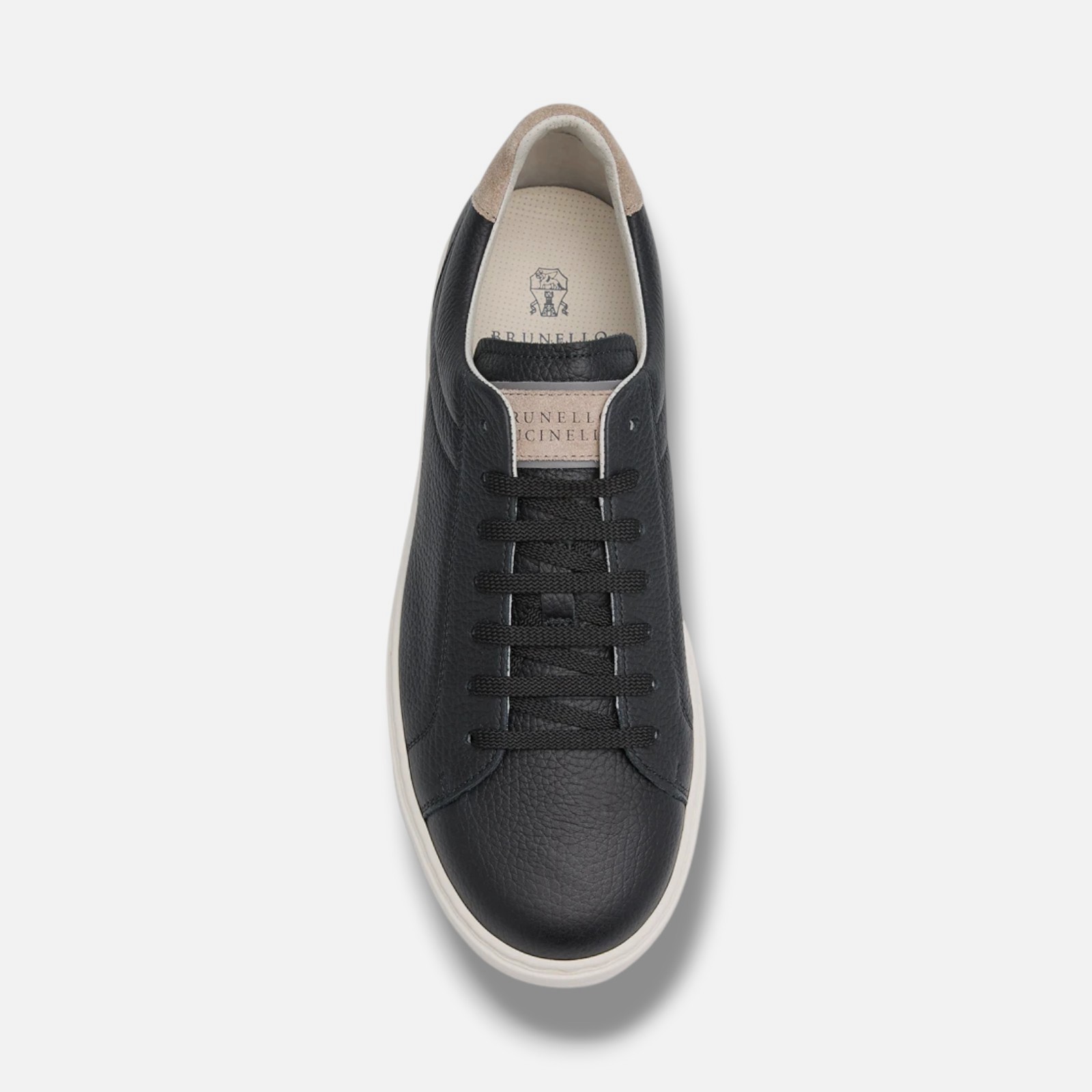 Brunello Cucinelli Men’s Black Leather Low-Top Sneaker Shoe Size EU:43.5 US:10.5