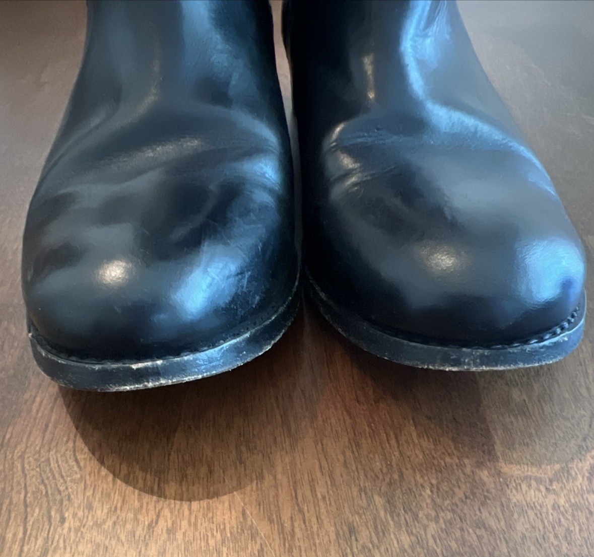 Frye Melissa Button Black 6.5 Knee High Pull On Riding Boots Leather