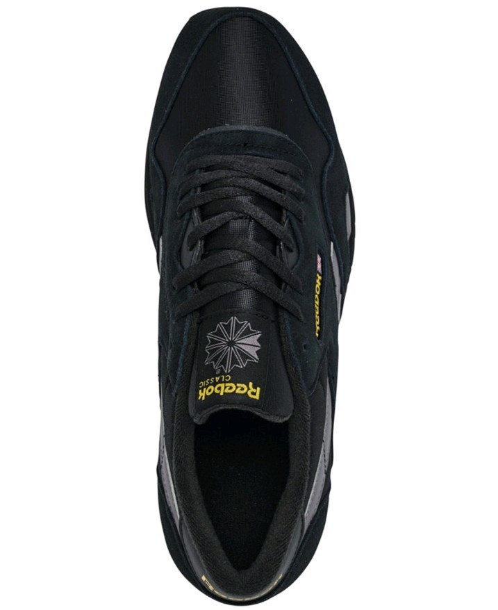 Reebok Classic Nylon Black/Gray/Yellow Men Size 9 US Brand New