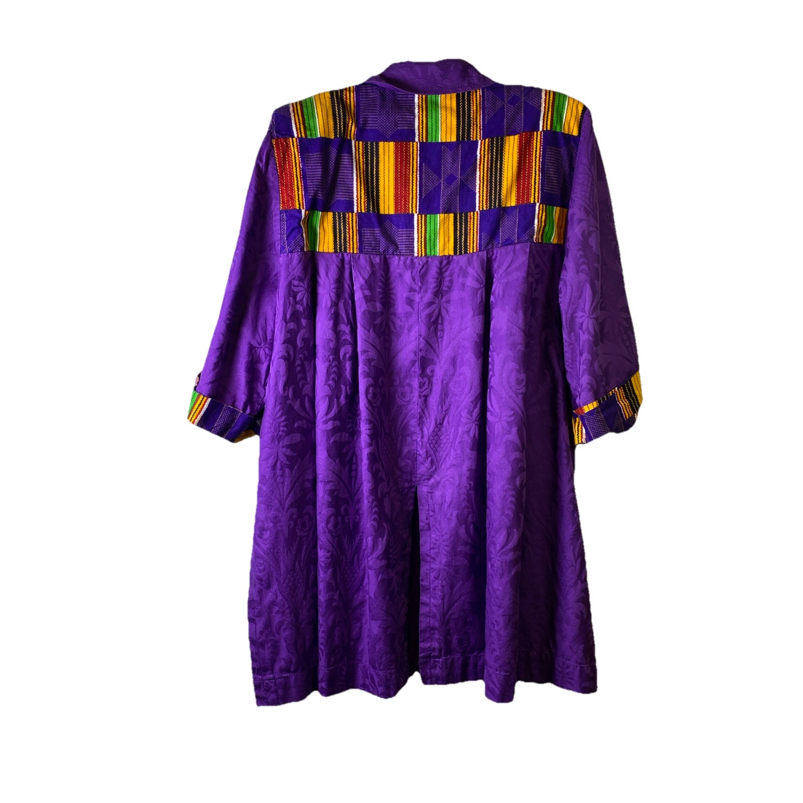 African Purple Womens Jacket – Size 1X – VTG Homemade, No Tags, Shoulder Pads