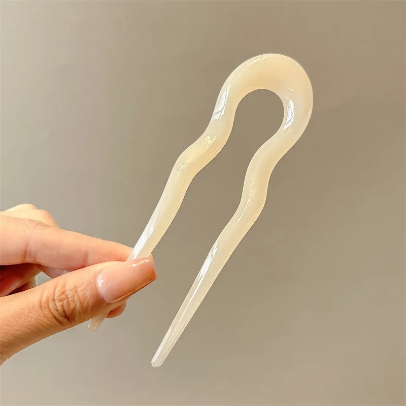 U-Shaped Hair Fork Tortoiseshell Acetate Acrylic Hairpin Fashion Hair Stick