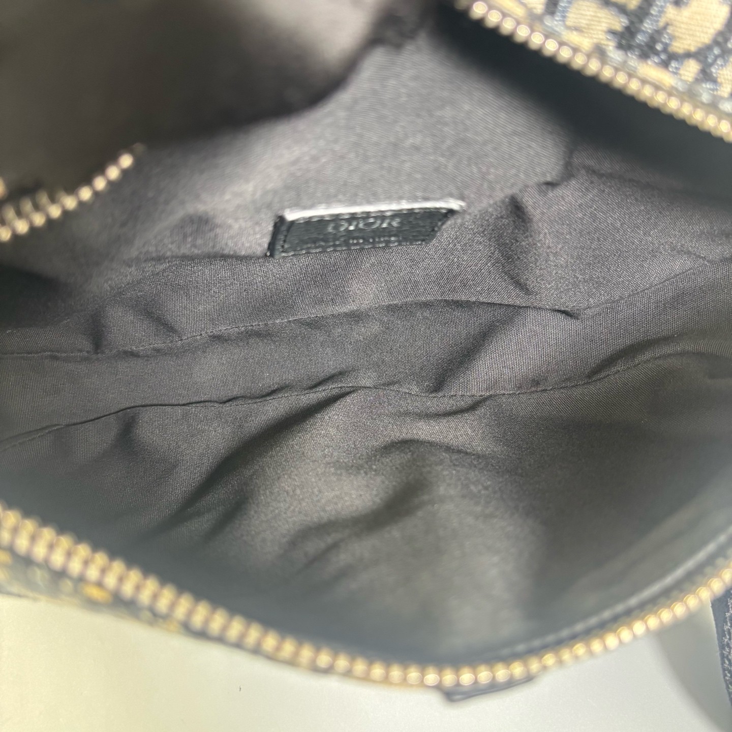 Dior Mans Saddle Bag Black Beige Navy Oblique (mx072426a6r)