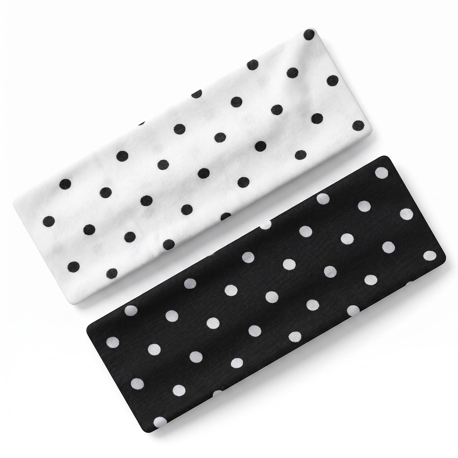 HJZHII 2Pcs Polka Dot 22*8cm/8.7*3.15in, White Dots + Black