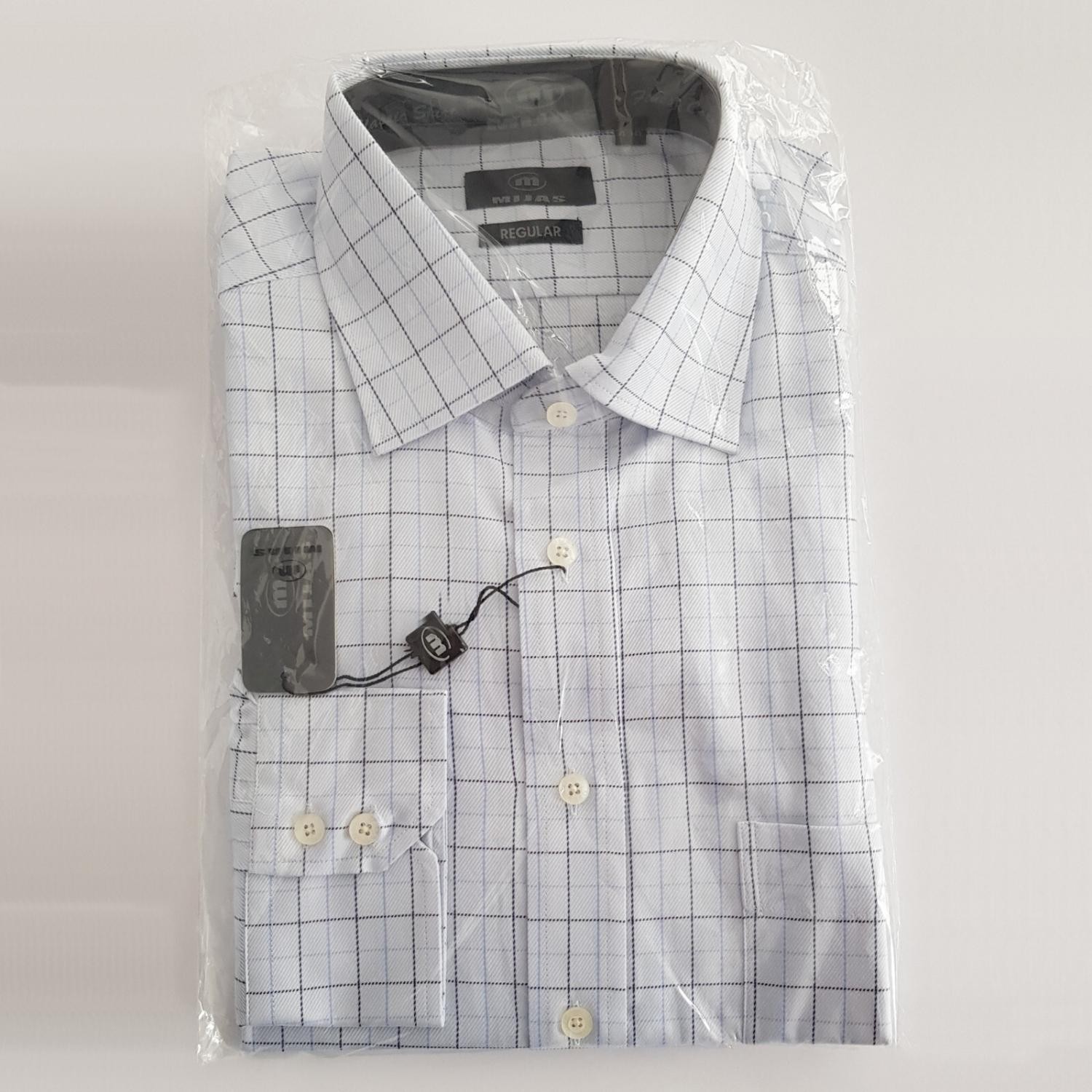 Original Mijas men’s business shirt New Kent long sleeve light blue regular size 43