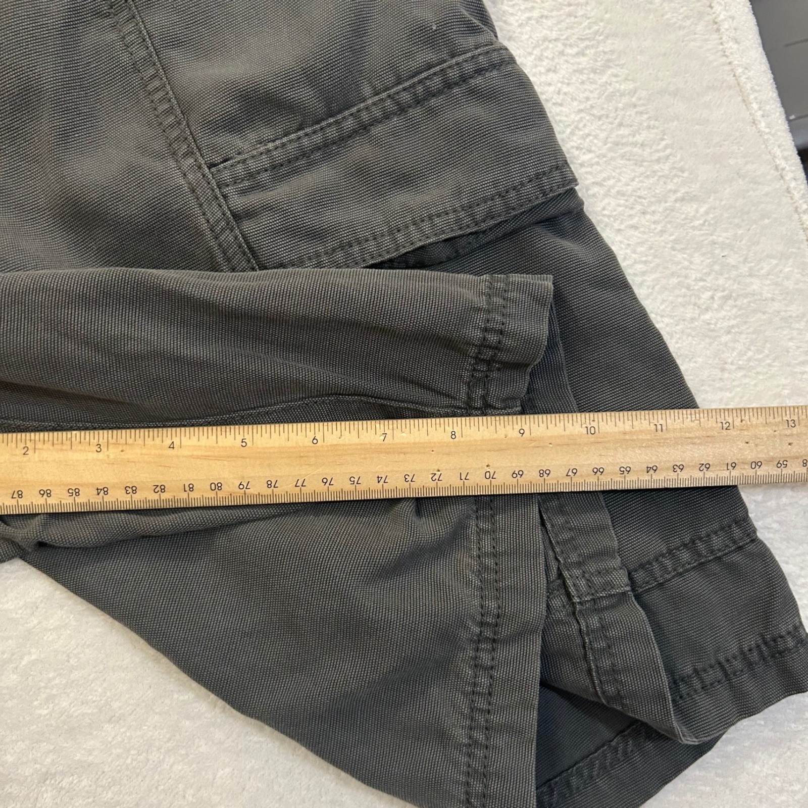 Tommy Bahama Cargo Shorts Relax Tencel Cotton Mens 38 Charcoal Textured 10in