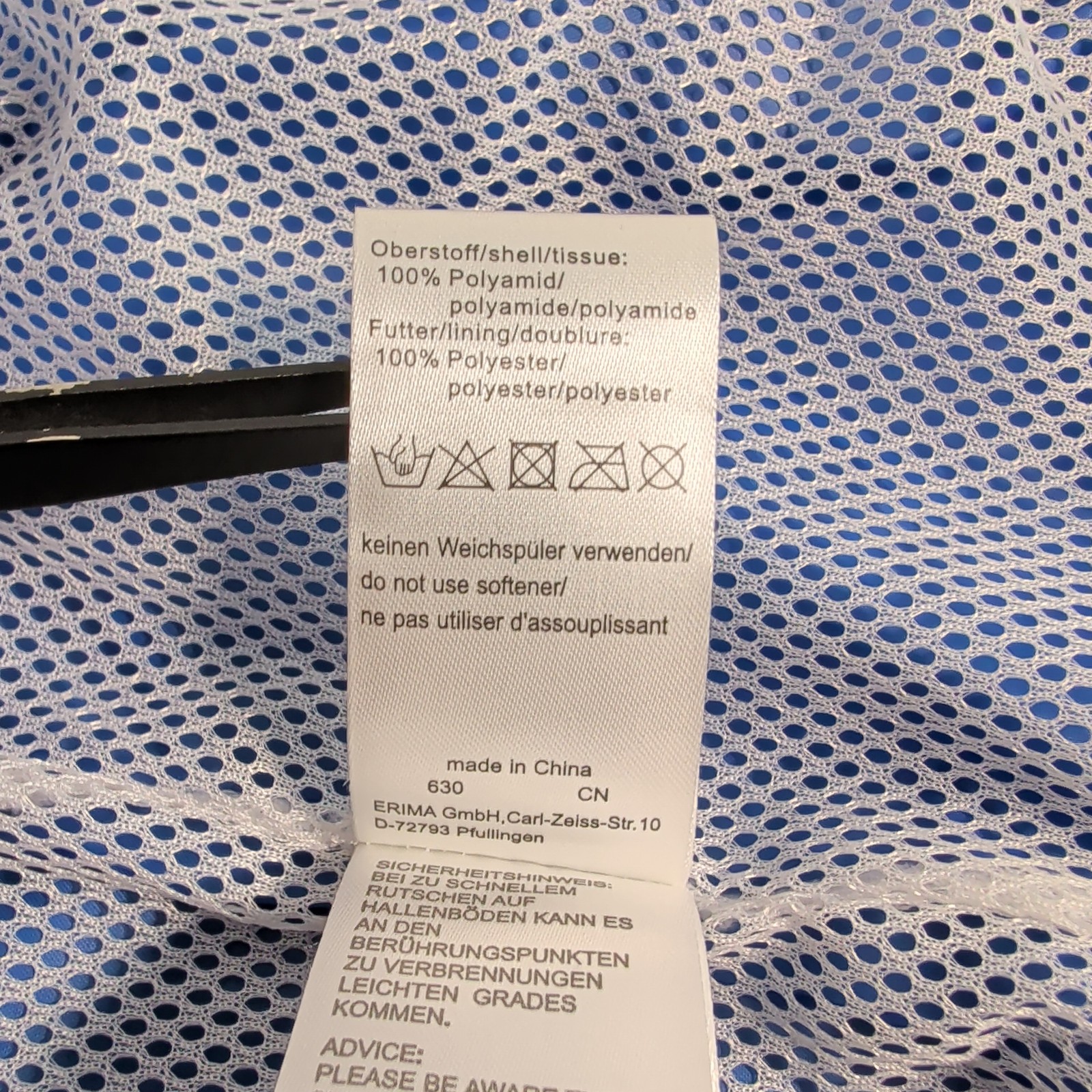 Erima Liechtenstein Olympic Lightweight Raincoat Jacket Blue Red Men Large 42 in