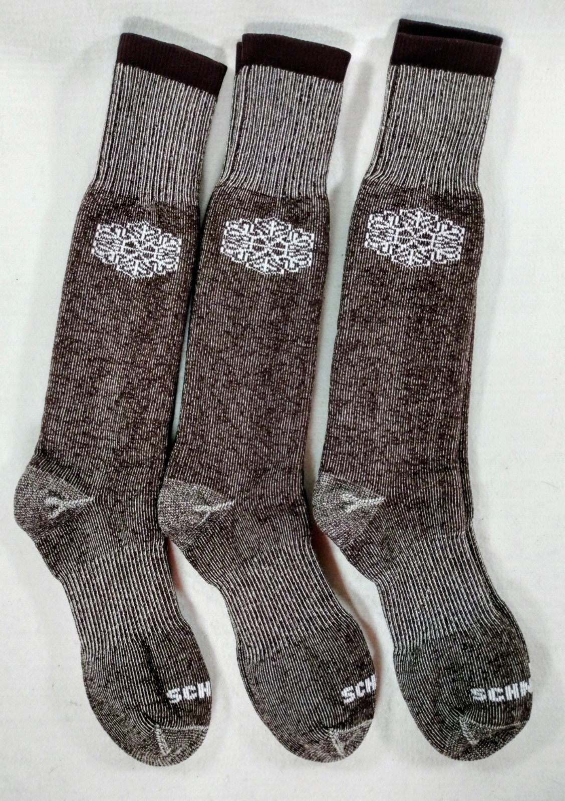 3 -Schnee Mountain Boot OTC Heavyweight Pair Of Socks Large 9-12
