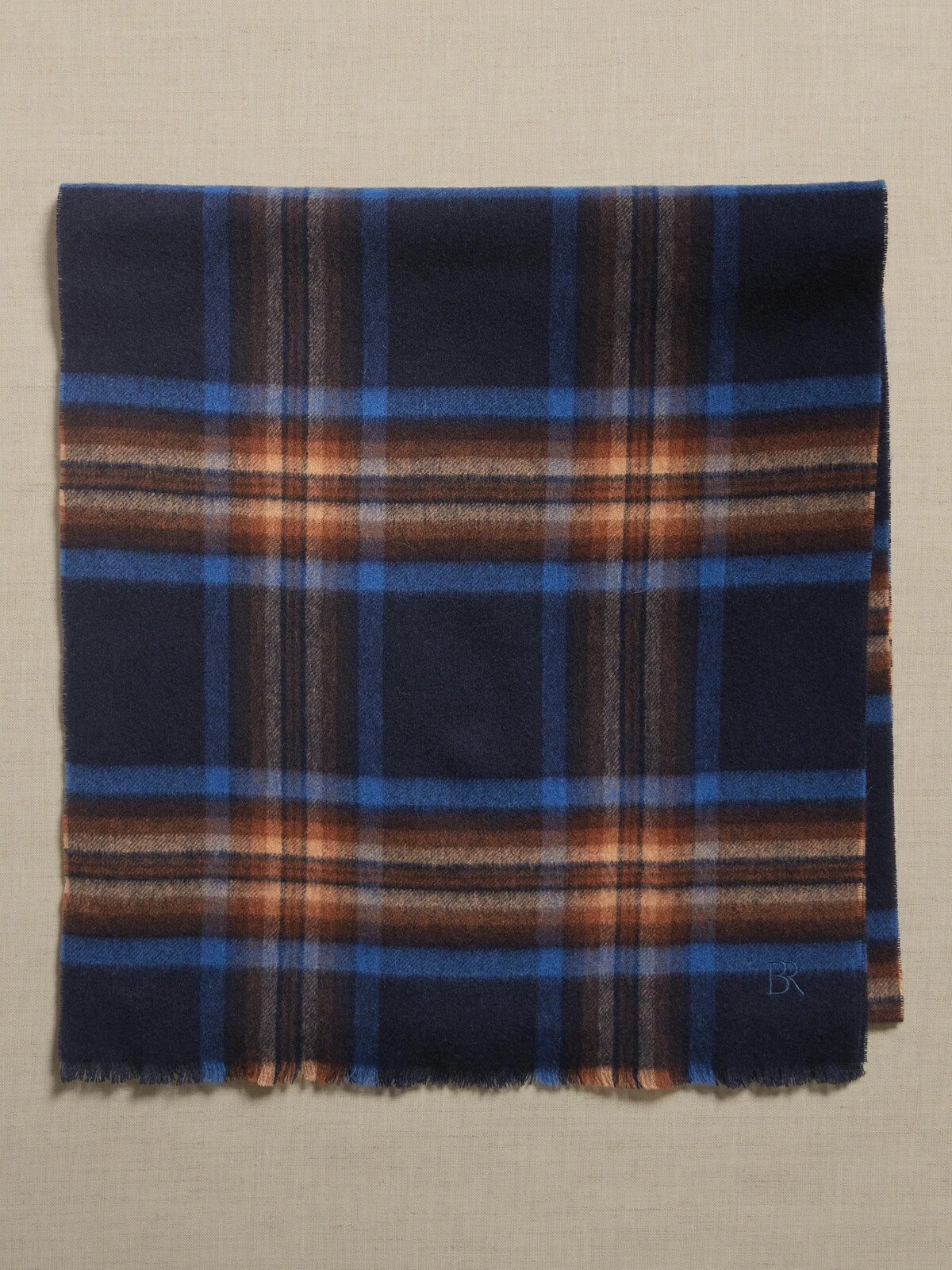 Banana Republic 100% Pure Wool Plaid Scarf Soft Warm $75 NEW
