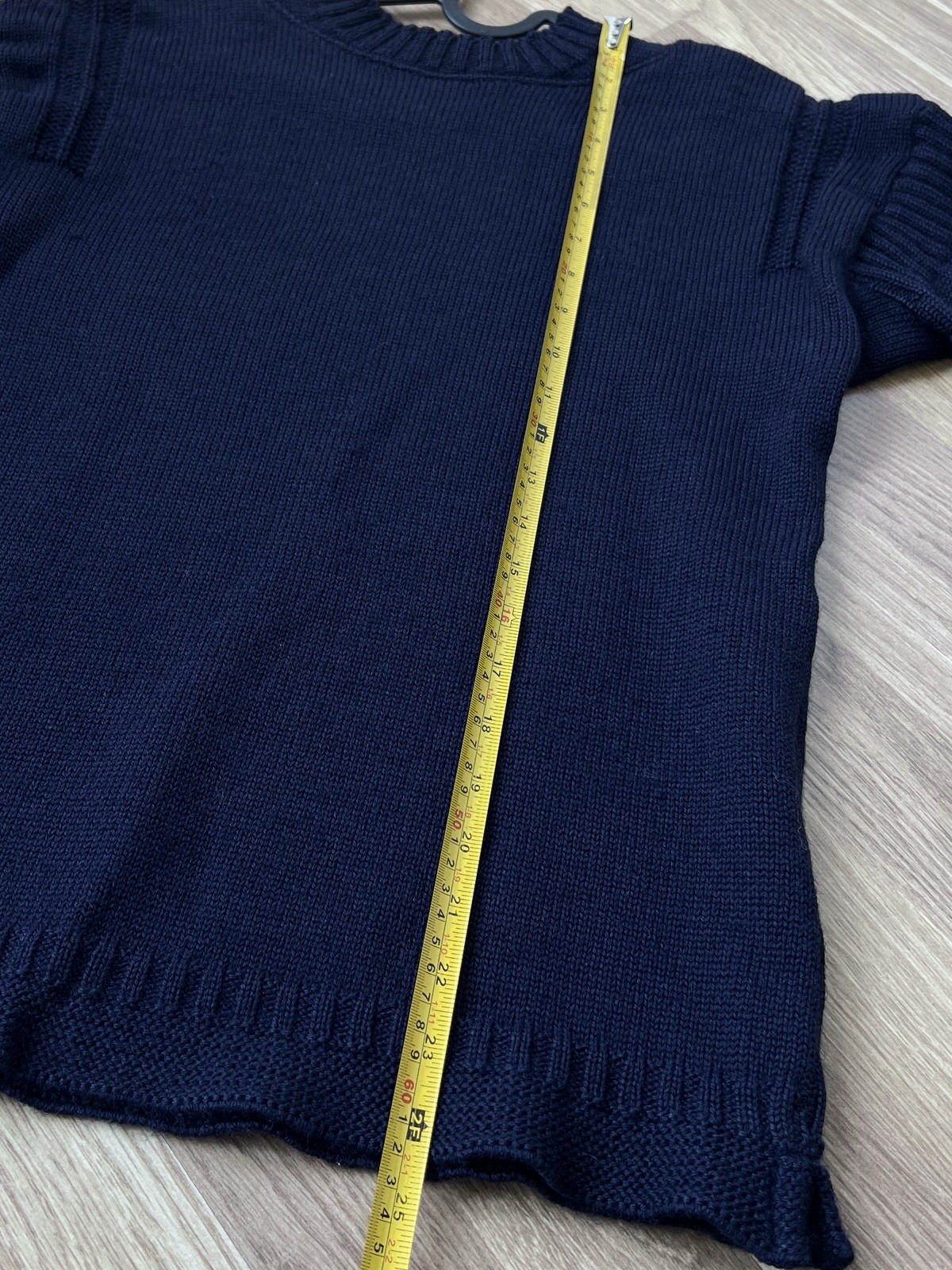 Le Tricoteur Guernsey Jumper Style Small Navy Pure British Wool Fisherman