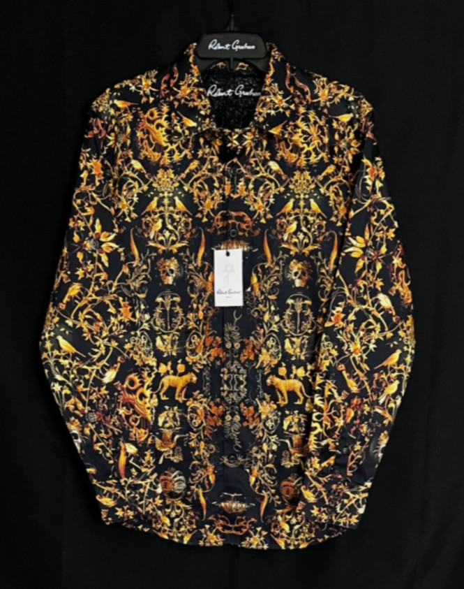 Robert Graham BRUT Champagne & Skulls $398 4XLT NWT Tall Fit FREE SHIP!
