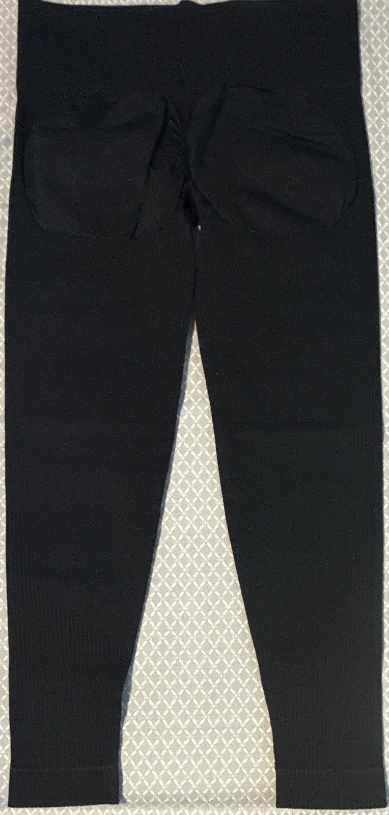 Cosmolle Women’s Black Solid Ankle Leggings Size L Regular Hand Wash Only
