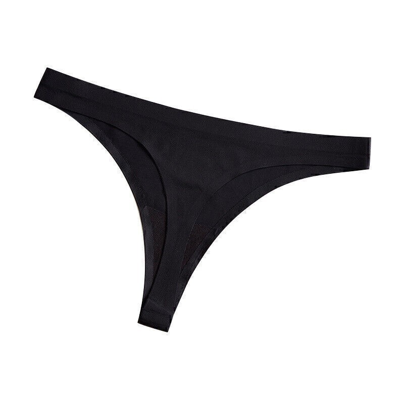 Women’s Sexy Thongs Cotton G-string Briefs T-back Invisible Middle Waist Panties