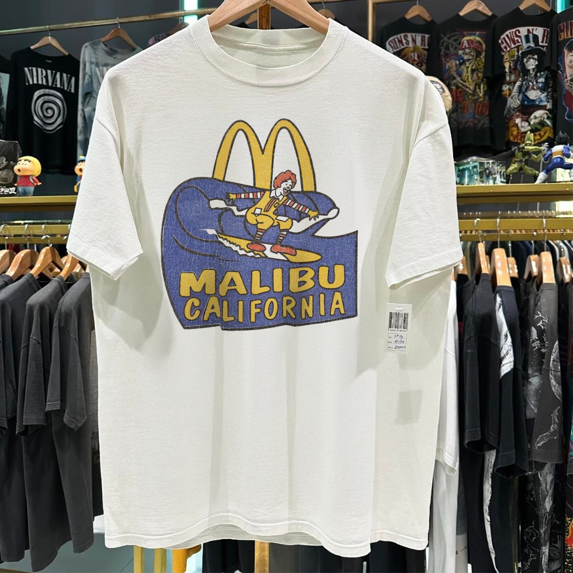 Mcdonalds Malibu California Washed T-Shirt White L