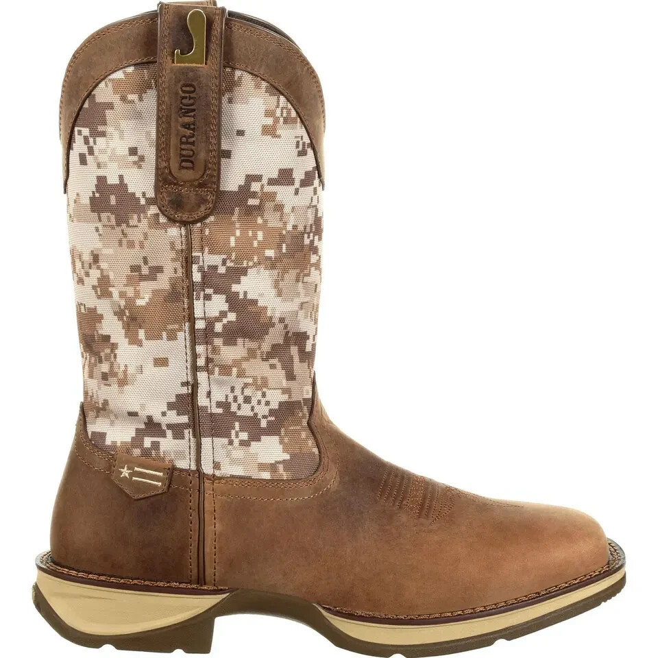 Durango Men’s Rebel Desert Camo Dusty Brown Square Toe Boots M DDB0166