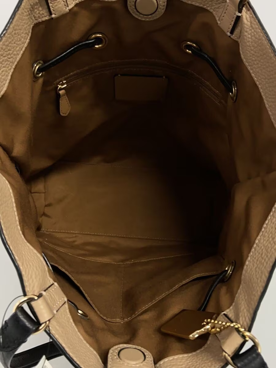 COACH Andy Tote Drawstring Bucket Bag Horse and Carriage Logo Tote Corner Wear