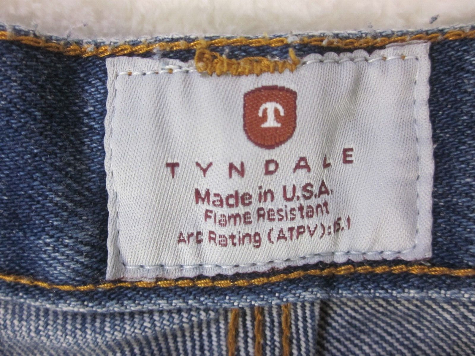 Tyndale FR Carpenter Cargo Blue Jeans W40 L28 Fire Resistant ATPV:15.1 USA F290T