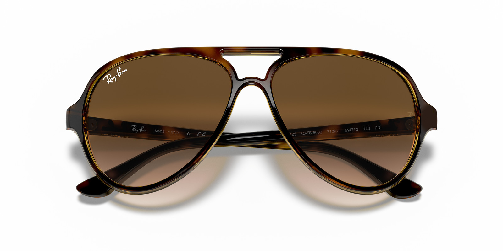 Ray-Ban Cats 5000 Classic Light Havana Light Brown Gradient 59 mm Sunglasses
