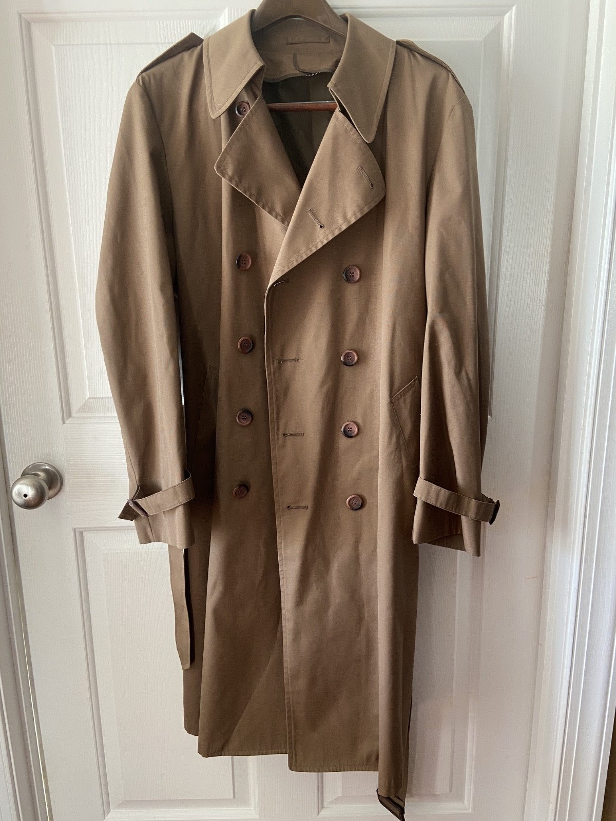 Vintage London Fog Mens Classic Trench, 38R, Zip Out Lining, Made In USA
