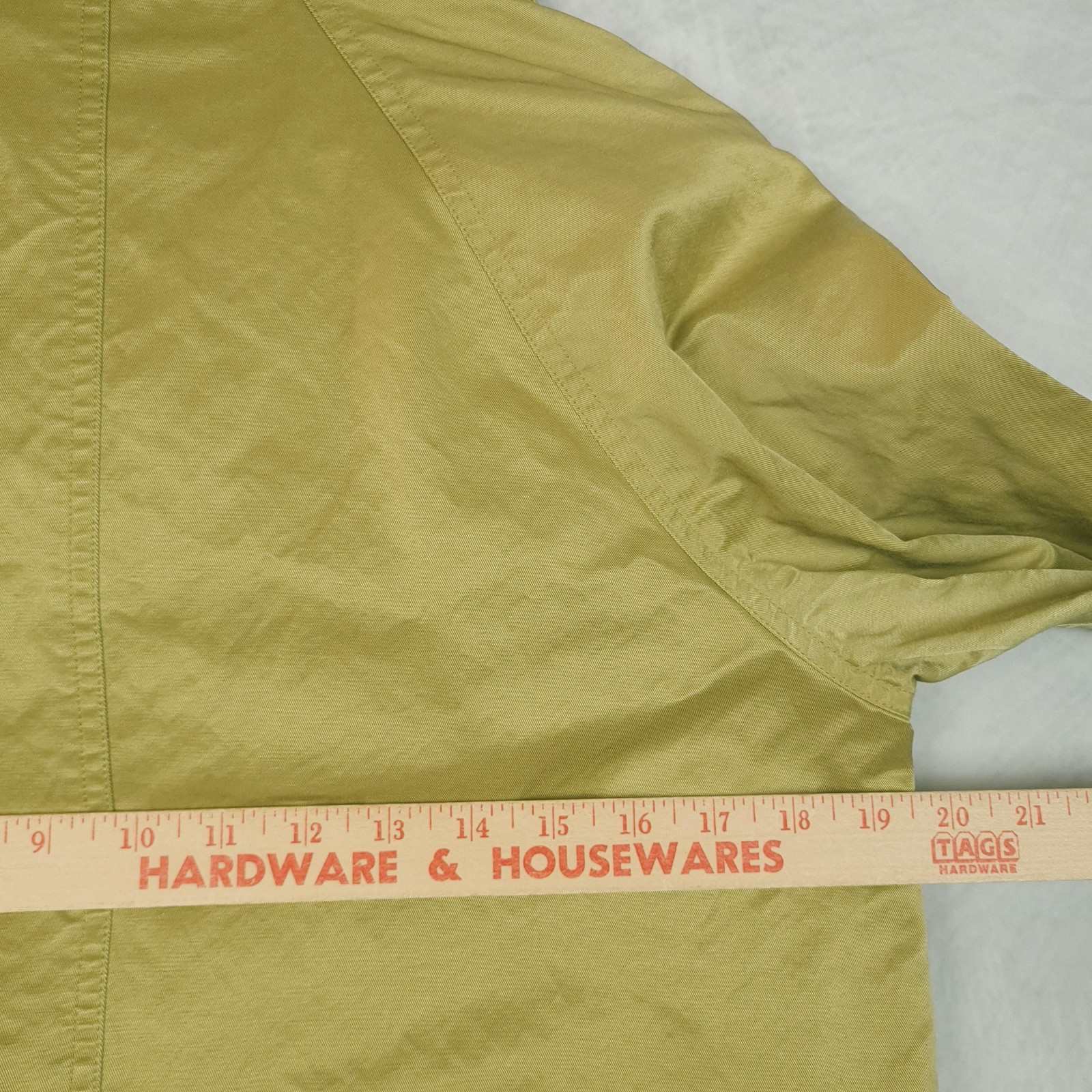Mycra Pac Coat Womens P 6-8 Green Twill Buckle Trench Lightweight Belted