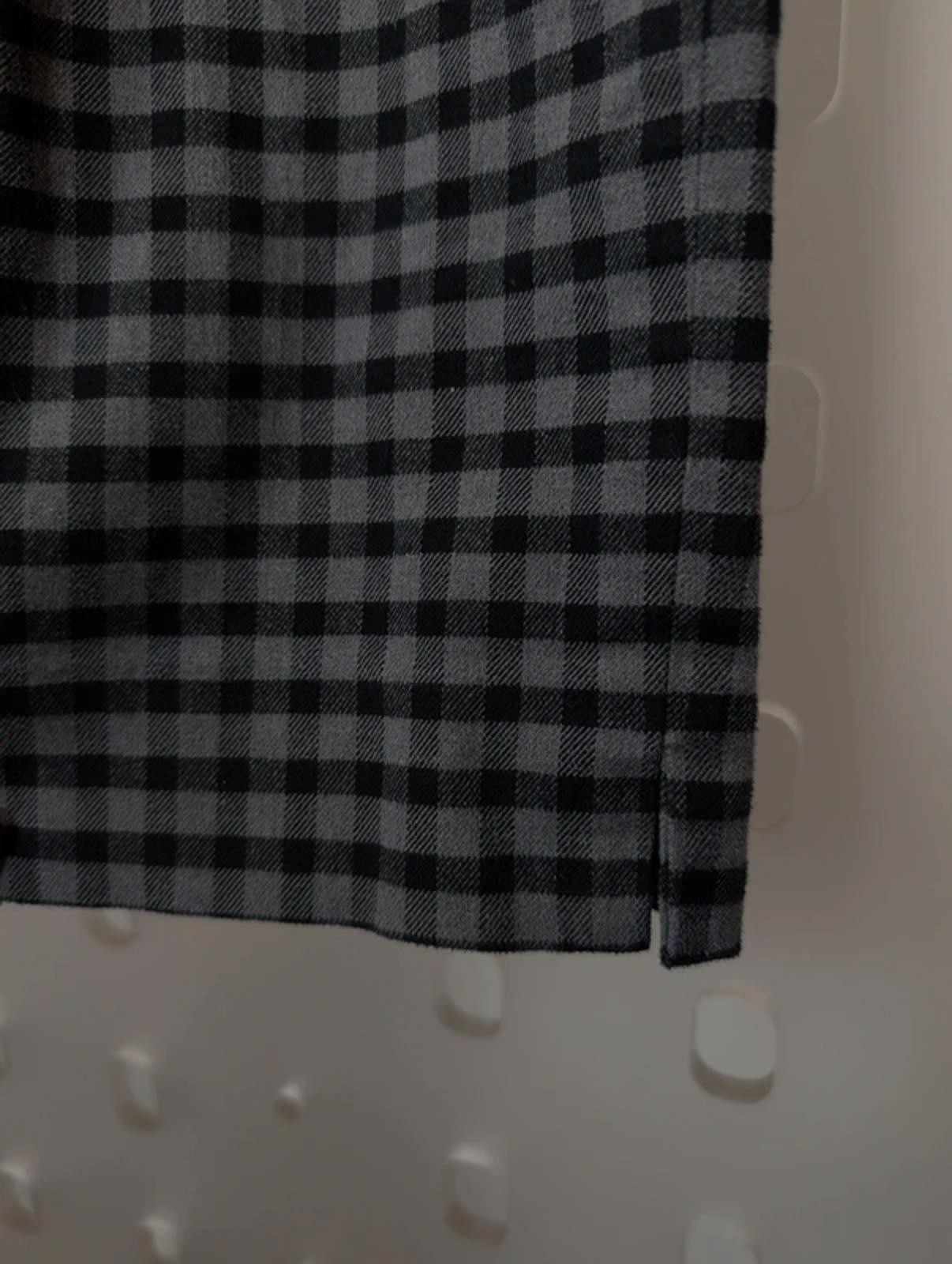 Jigsaw black and grey check wool blend trousers UK 12
