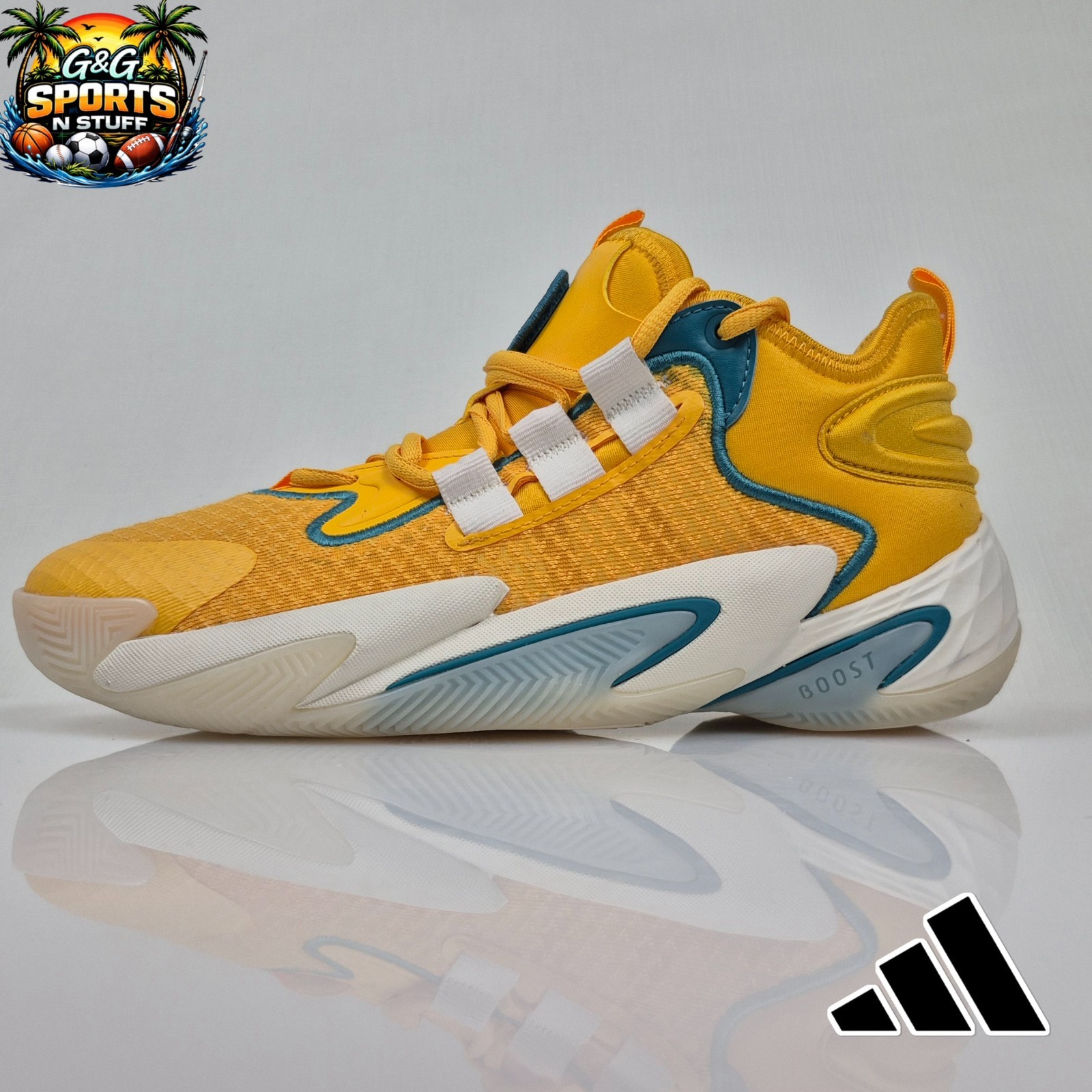 Adidas Byw Select Basketball Boost Sneaker Crew Yellow IF6673 MEN’S 5–WOMEN’S 6