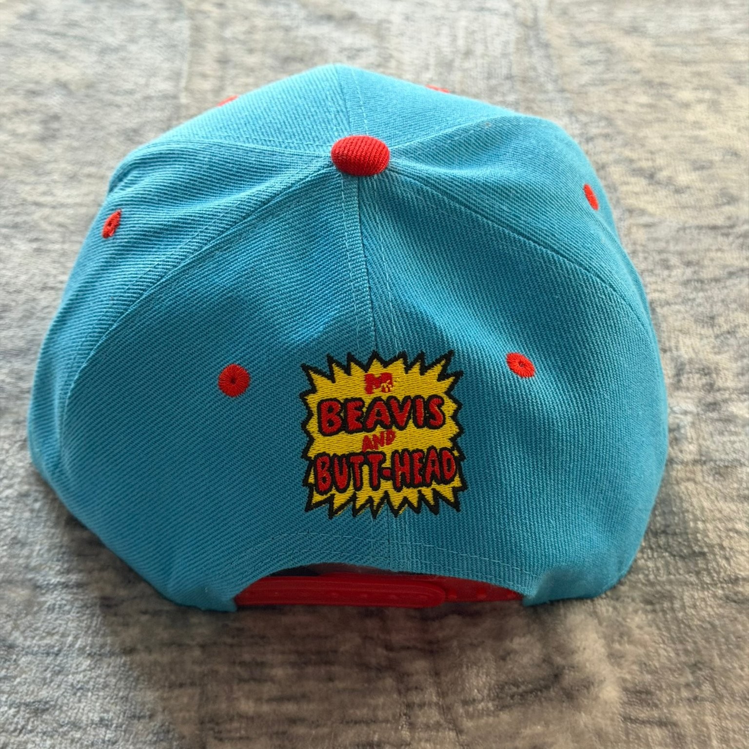 Nostalgia Co Beavis and Butt-Head Snapback Hat Men’s One Size Blue MTV