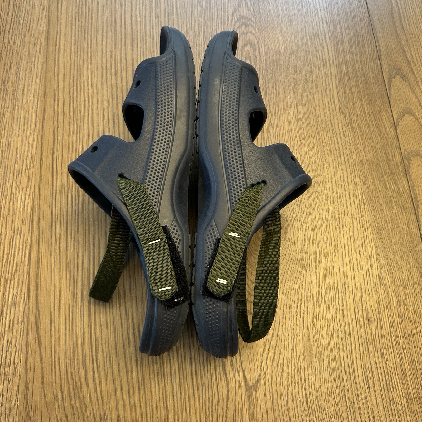 Crocs Men’s Size 12 Baya Slide Sandals Navy Blue Modified With Strap