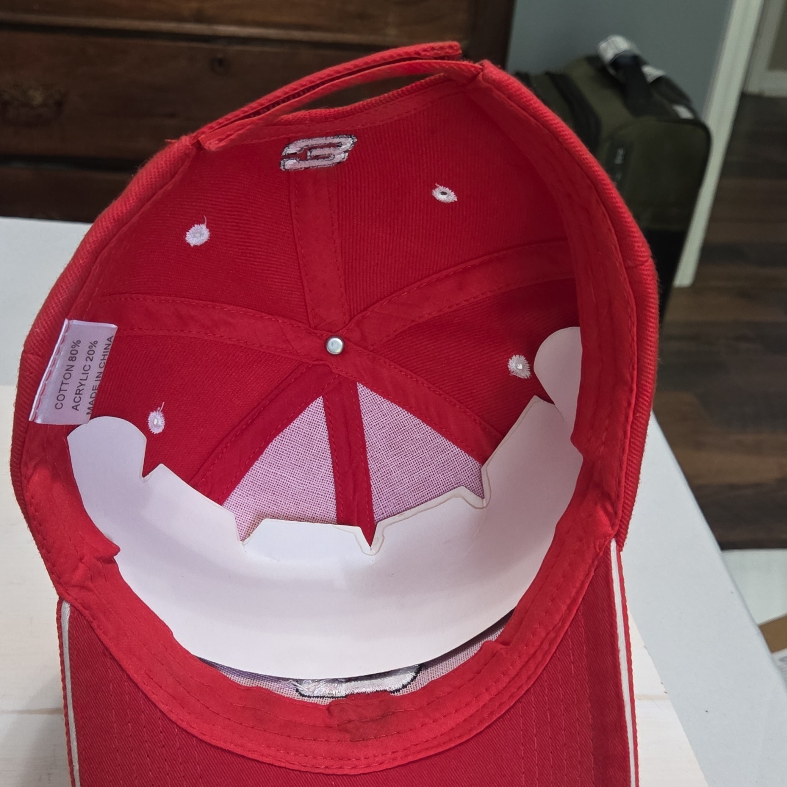 Dale Earnhardt Jr. #8 Red/White Embroidered Logo Adjustable Baseball Cap Hat