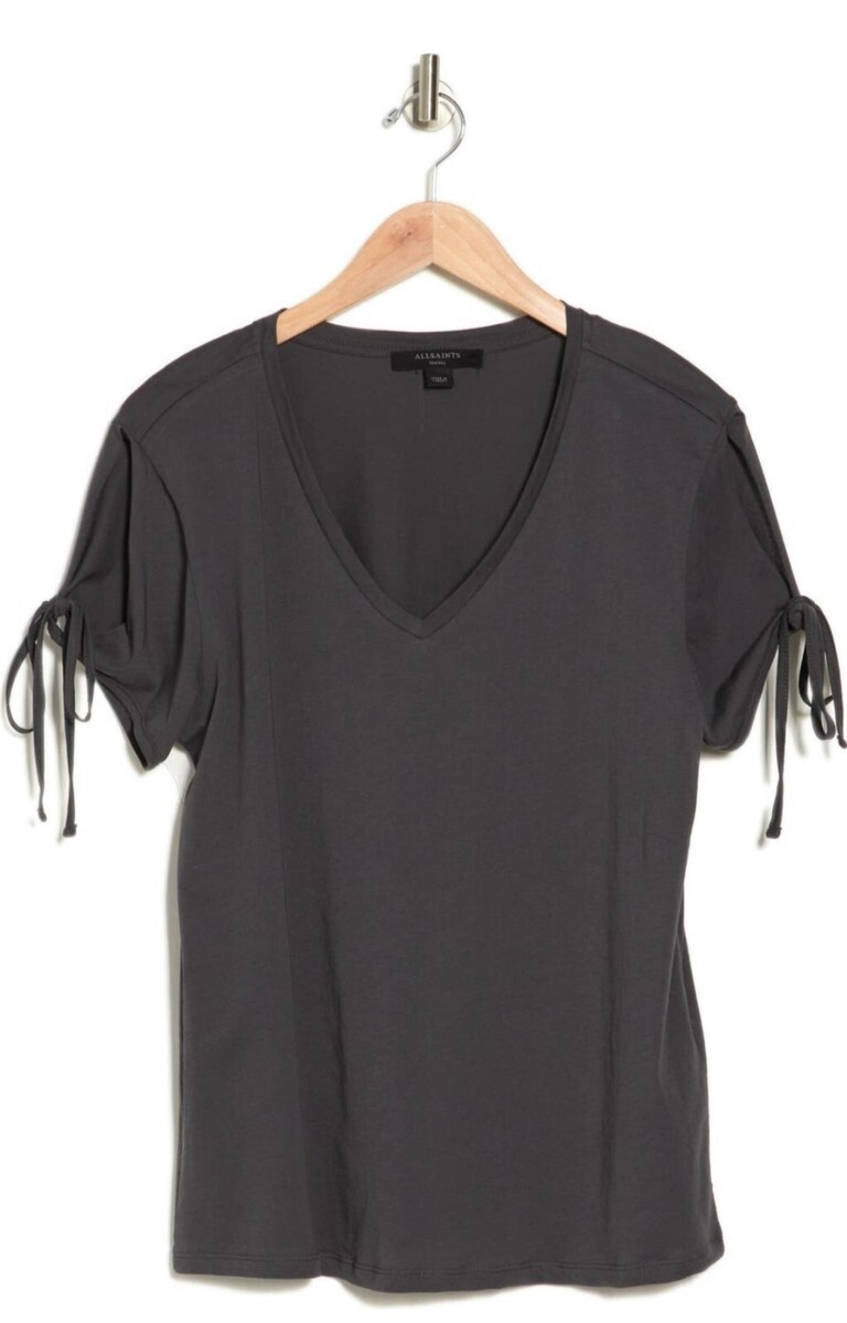 NWT Cotton AllSaints Short Cold Shoulder Sleeve T-Shirt Sz S, L