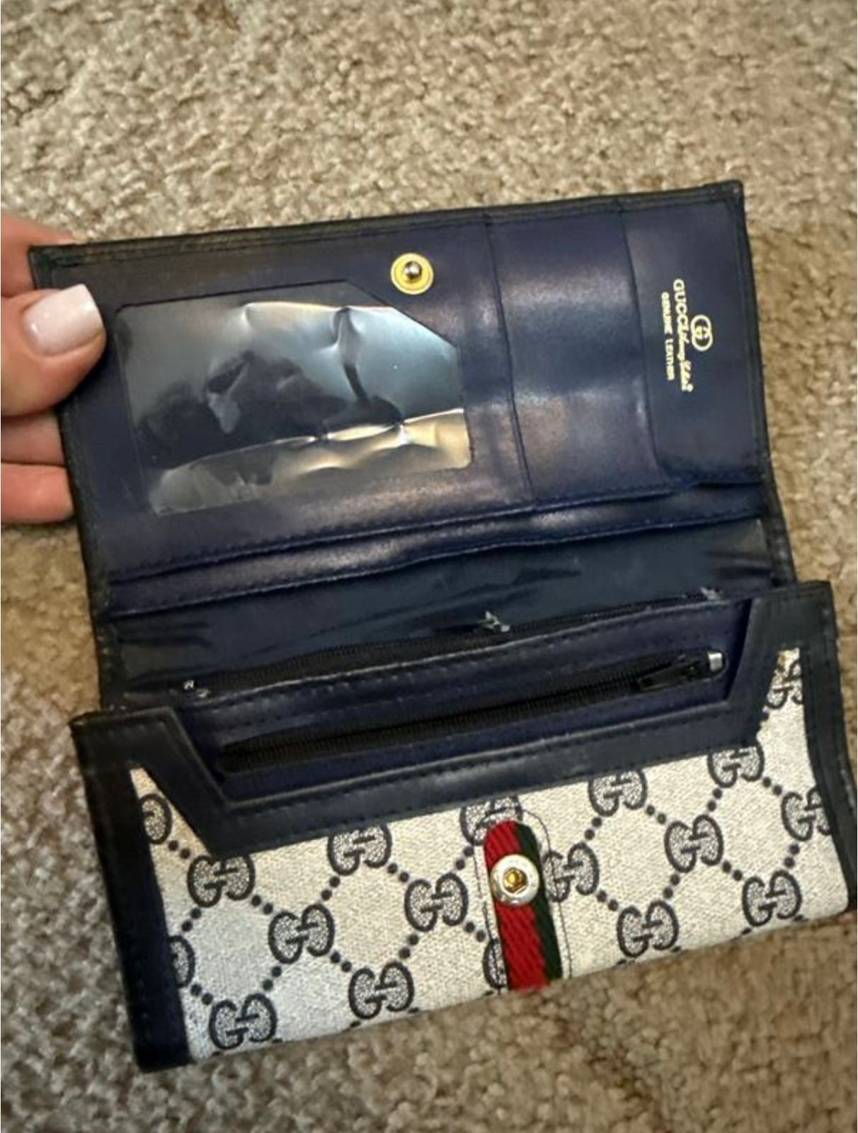 GUCCI Vintage Authentic Wallet CardHolder Excellent Condition Billfold 80’s