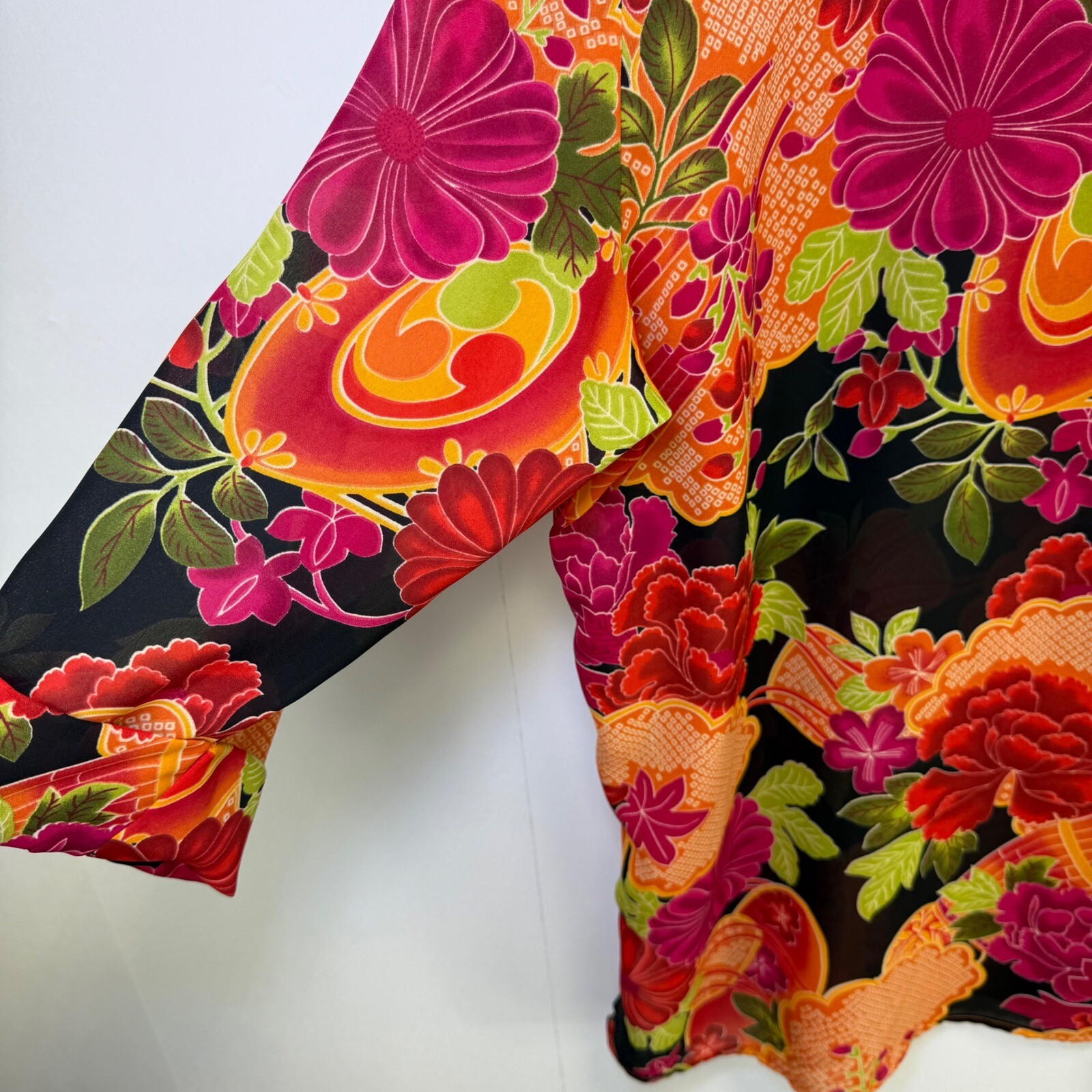 Options by Delta Burke Floral Button Down Blouse Size 1X Tropical Resortwear NEW