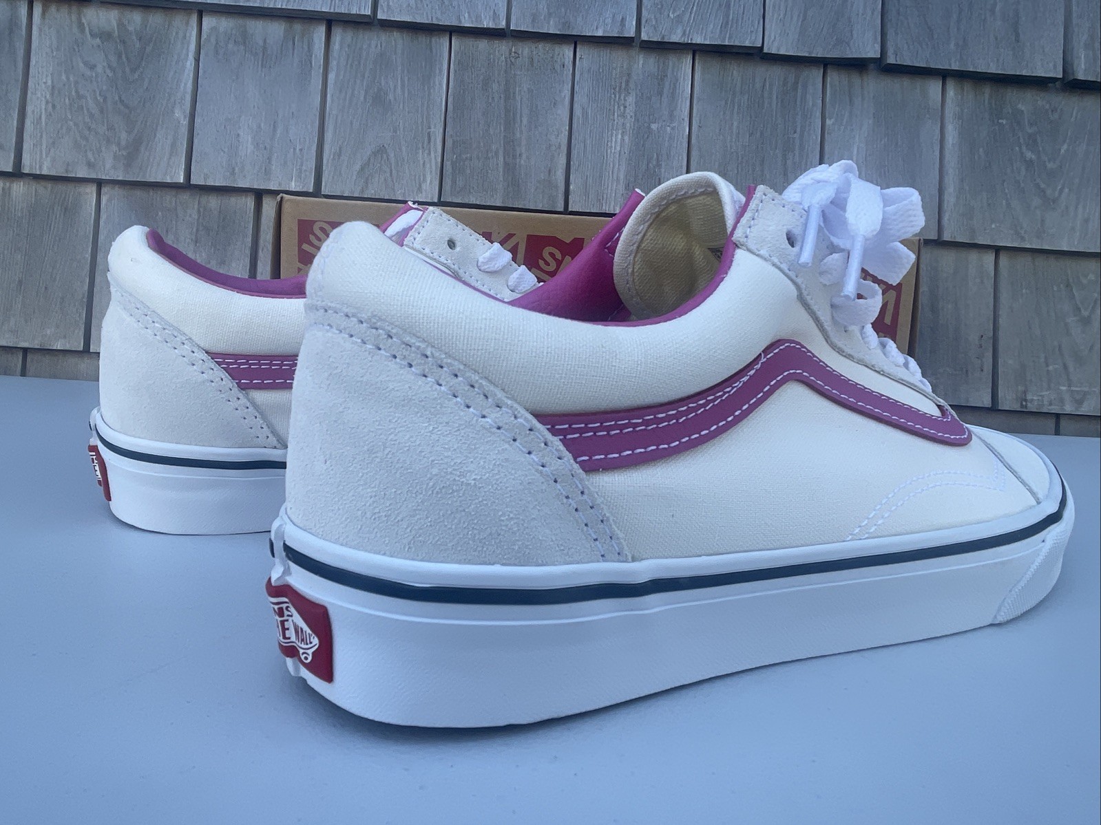 Vans Old Skool Pop Raspberry Rose Pink Sneakers VN000CR5YLZ Men’s Size 9.5 NEW