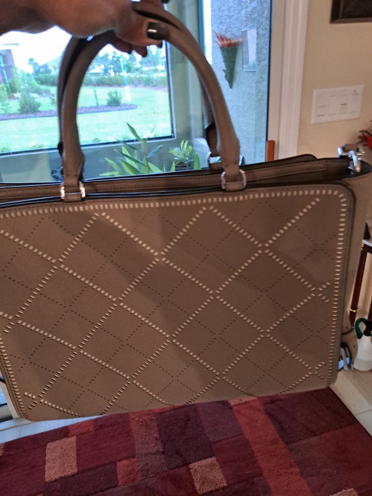 Tory Burch French Gray Robinson Crosshatch
