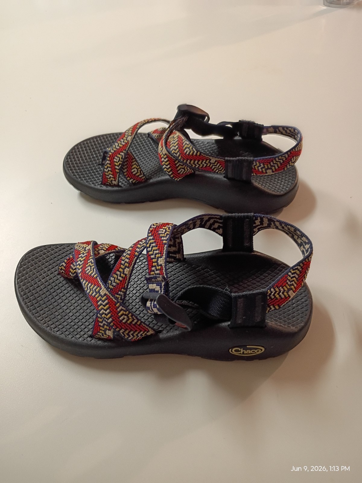 Classic Chaco ZX/2 Women’s Size 6 Blue Red Yellow Outdoor Hiking Sandals