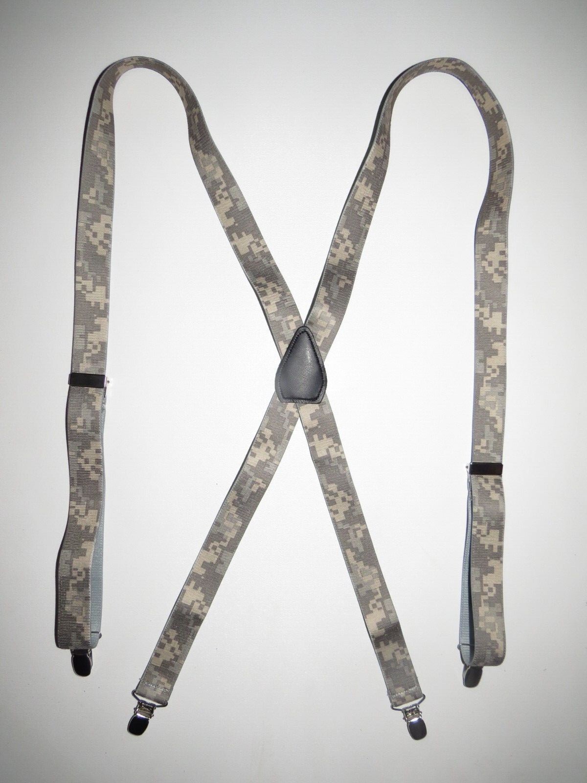 Men’s Suspenders 1″ Camouflage X Style, Swivel Snaps Clips, USA Made