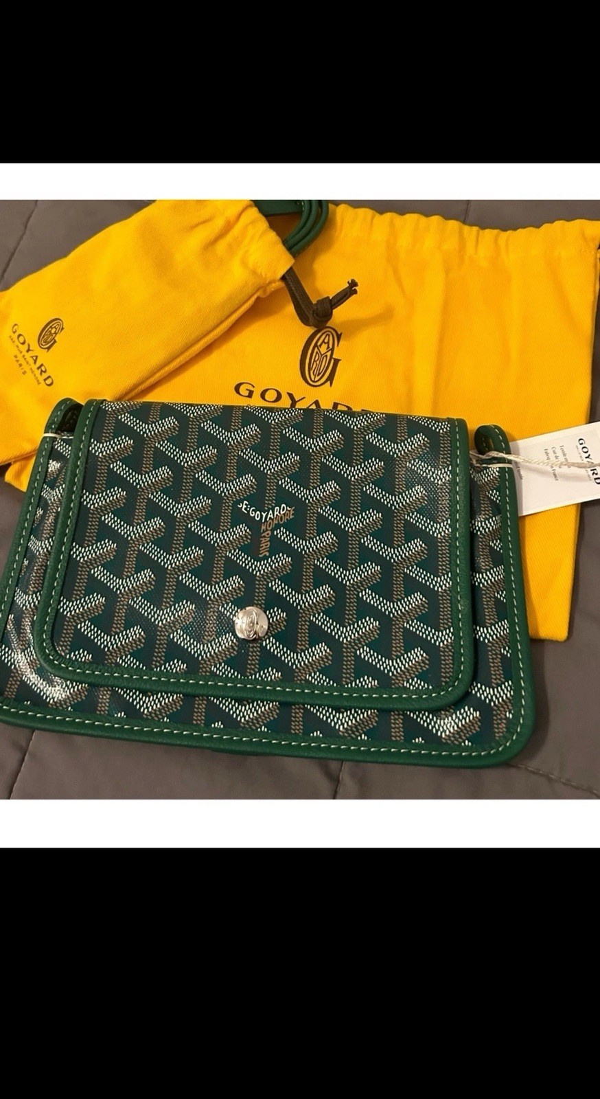 2024 GOYARD Plumet Crossbody Wallet Bag Green Purse Auth New With Tags Receipt