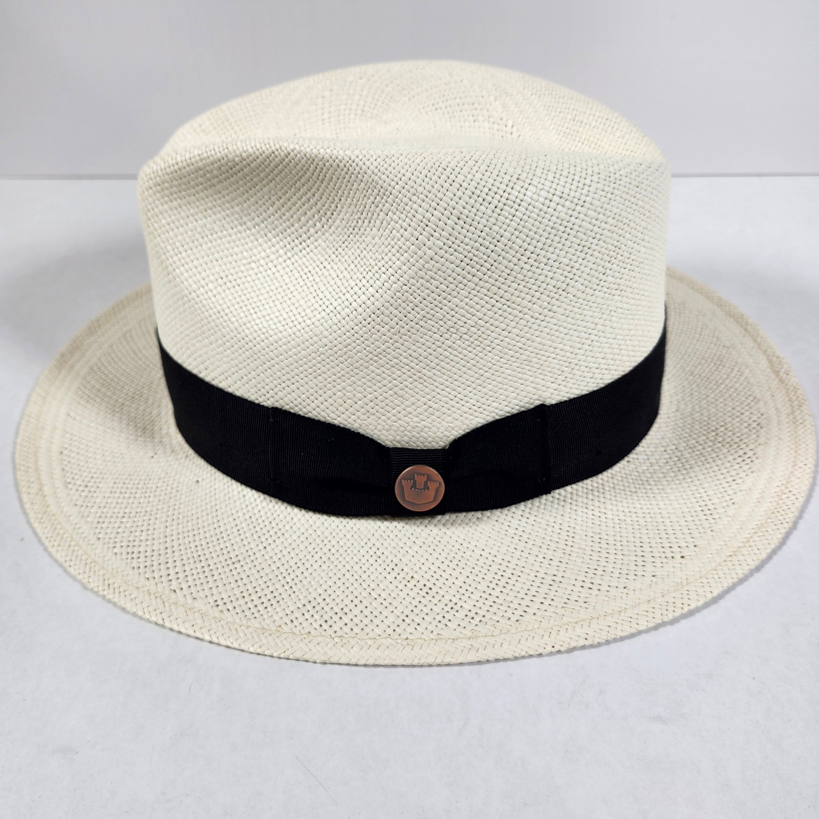 Goorin Bros Fedora Mens Size X-Large Ivory Straw 100% Toquilla Panama Hat NEW