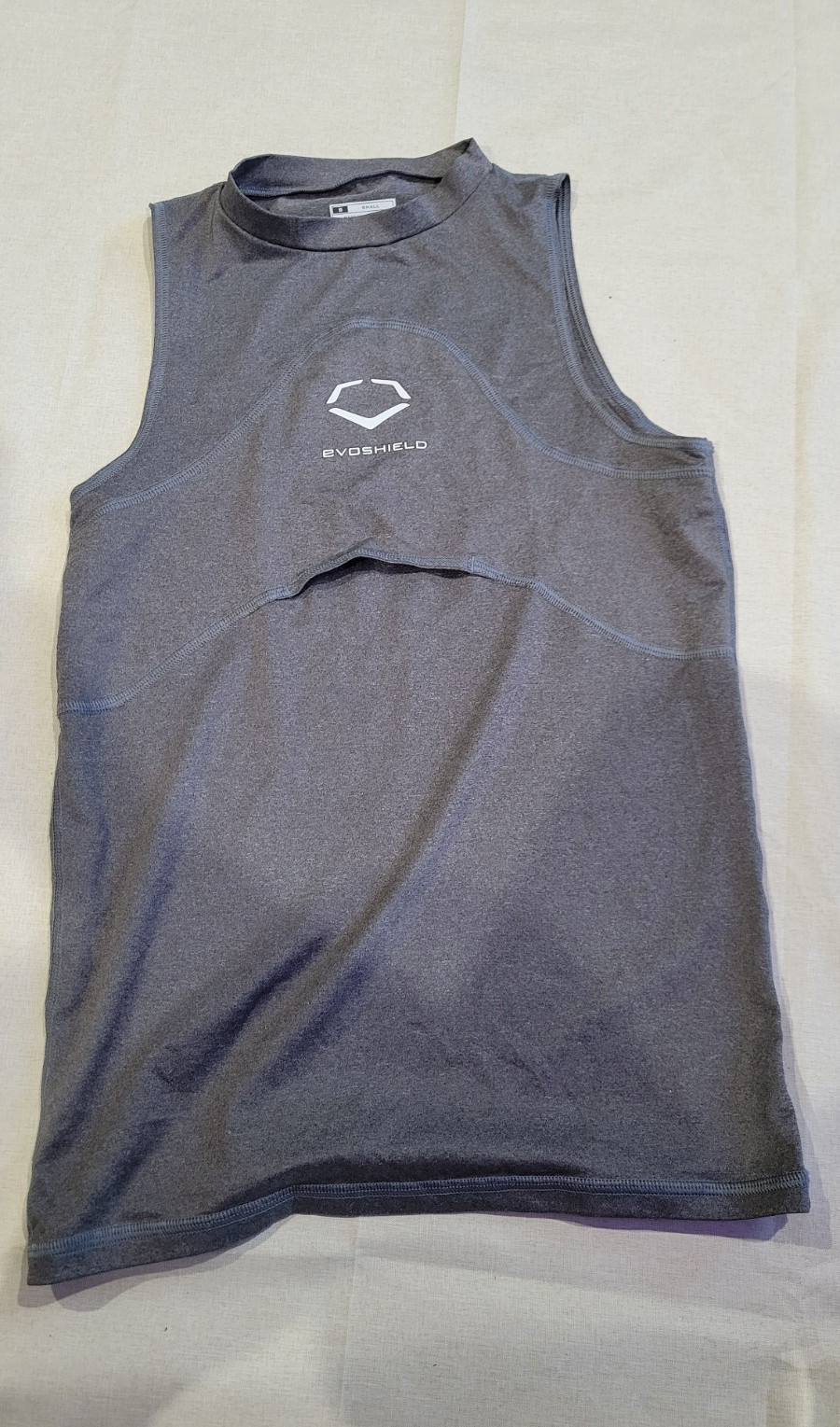 EvoShield Men’s Compression Mock Neck Sleeveless Tank Top Gray Size S Baseball