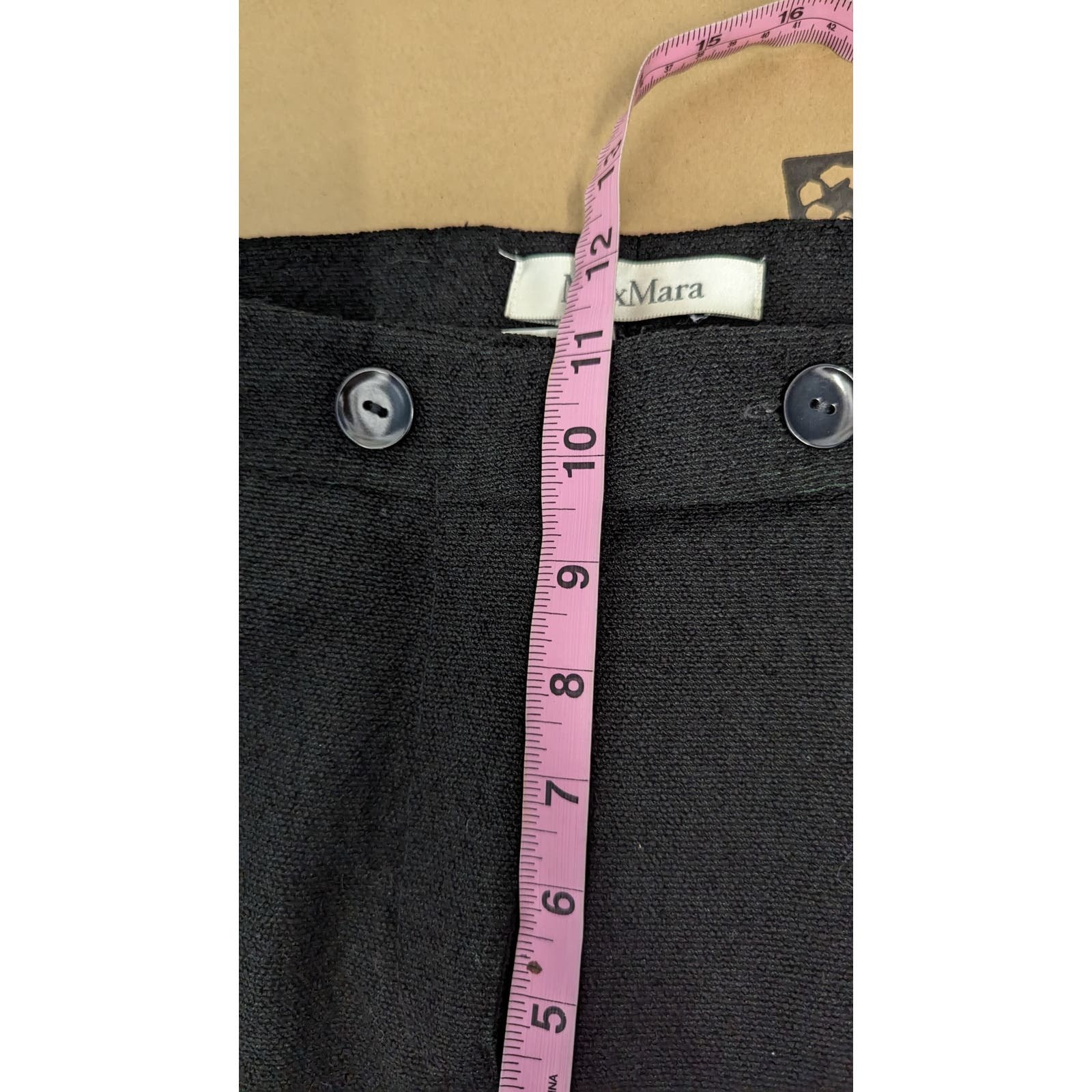 MAX MARA Size 8 Pants Bootcut Casual Work Button Zip Fly Seam Pockets