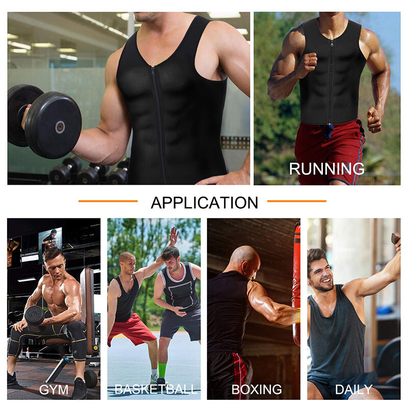 Men’s Sweat Sauna Chaleco Tank Top Body Shaper Fajas Para Hombres Reductora Vest