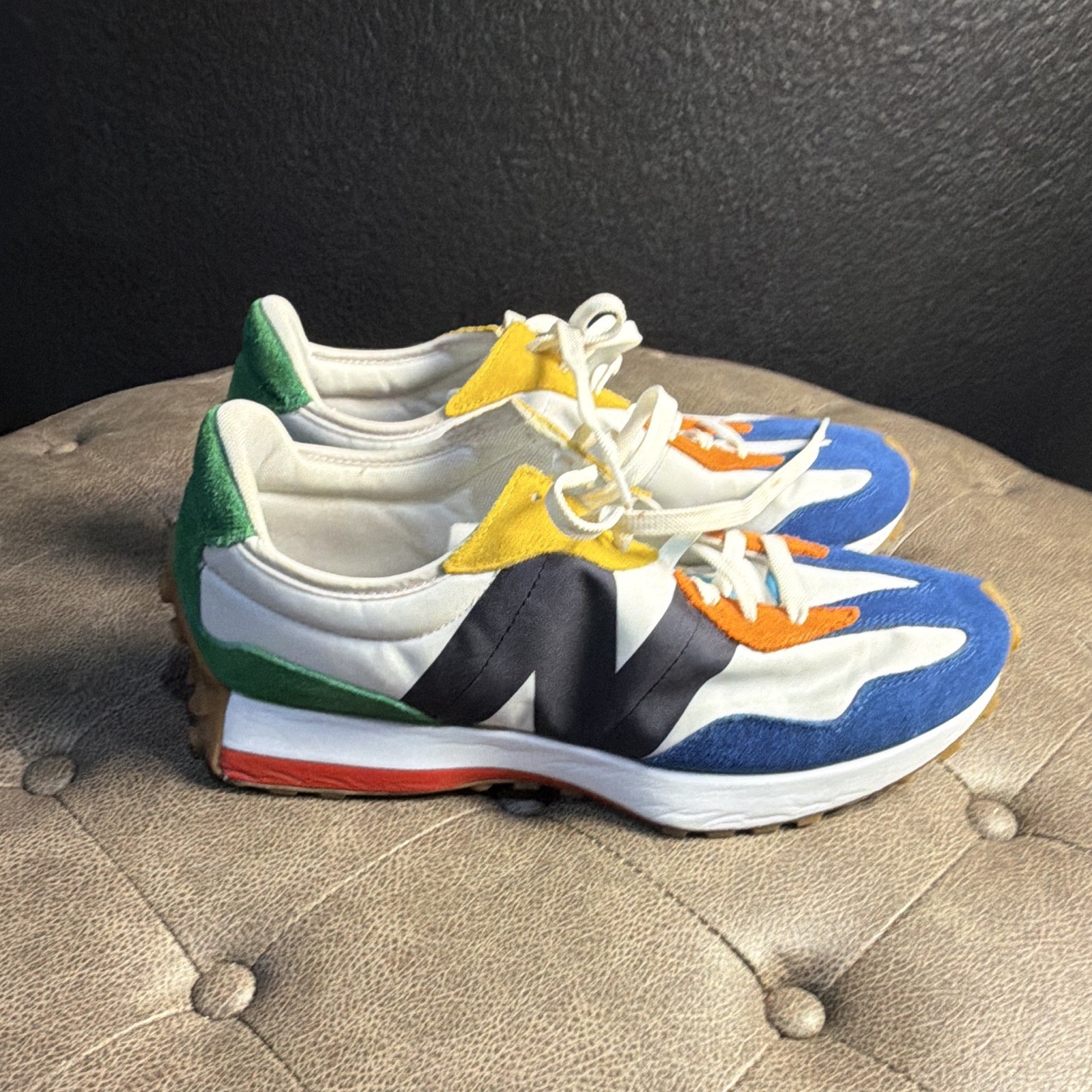 New Balance-327 Lifestyle Blue/Orange/White/Green/Black
