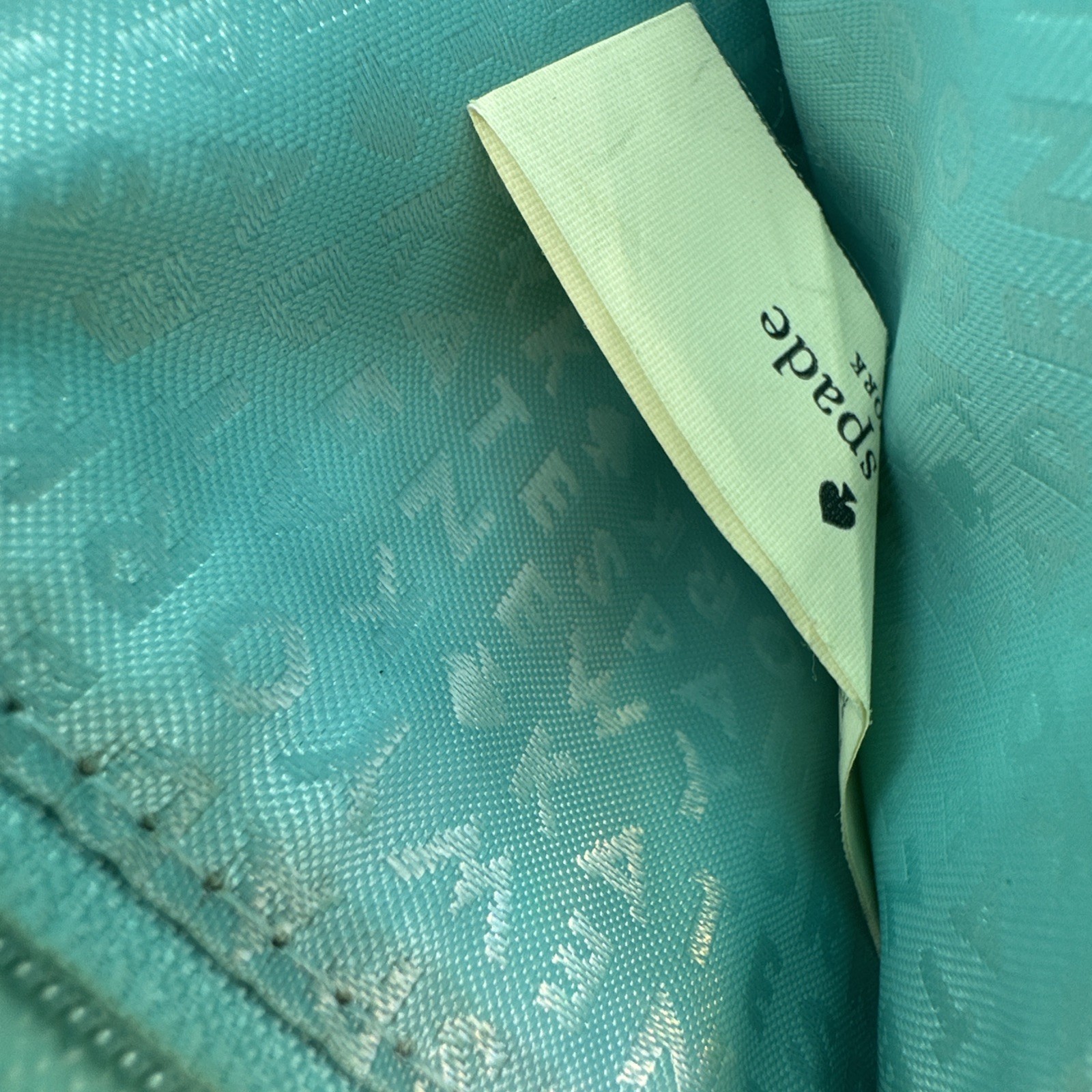 Kate Spade New York Light Blue Wallet Leather 7.75”L Excellent Condition!